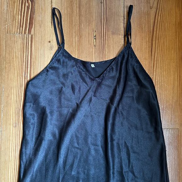 Shein black midi slip dress SIZE S - Picture 2 of 4